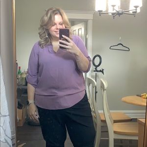 EUC, purple blouse, size 1X